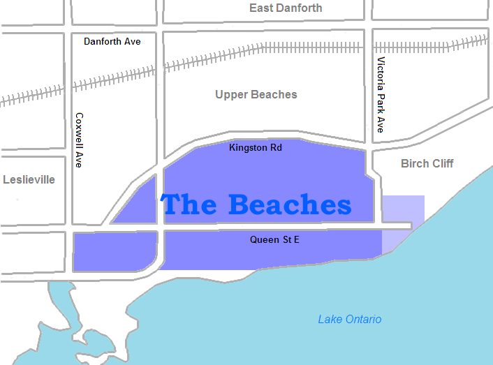 Beaches_map_Toronto_ElCheapoMovers