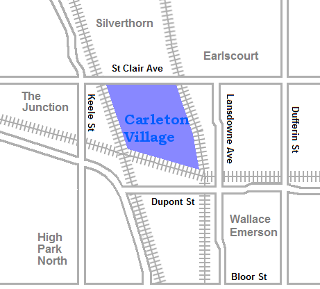 Carleton_Village_map_Toronto_ElCheapoMovers_Moving