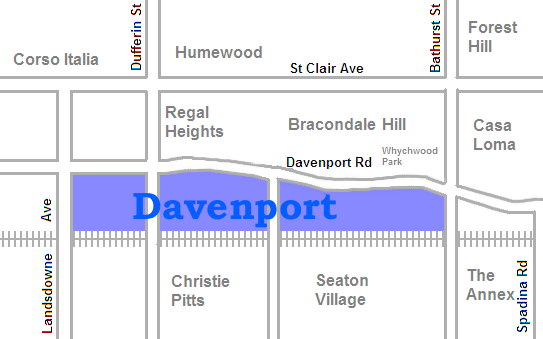 Davenport_map_Toronto_ElCheapoMovers_Moving