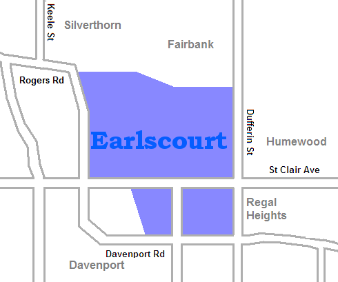 Earlscourt_map_Toronto_ElCheapoMovers_Moving