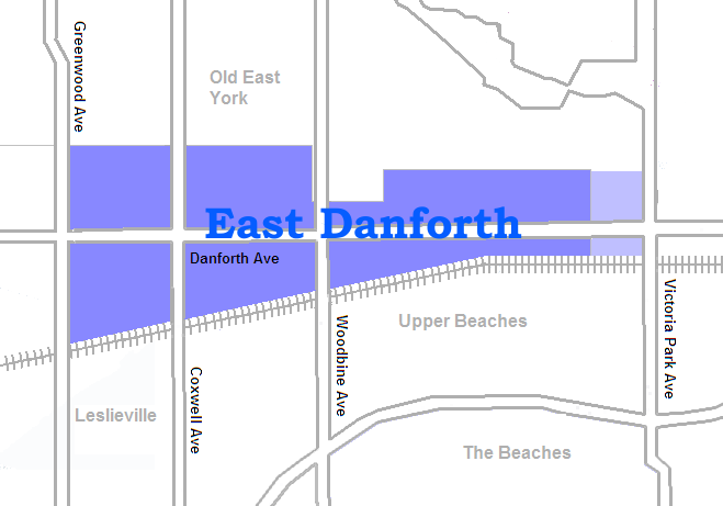 East_danforth_map_Toronto_ElCheapoMovers_Moving_Company