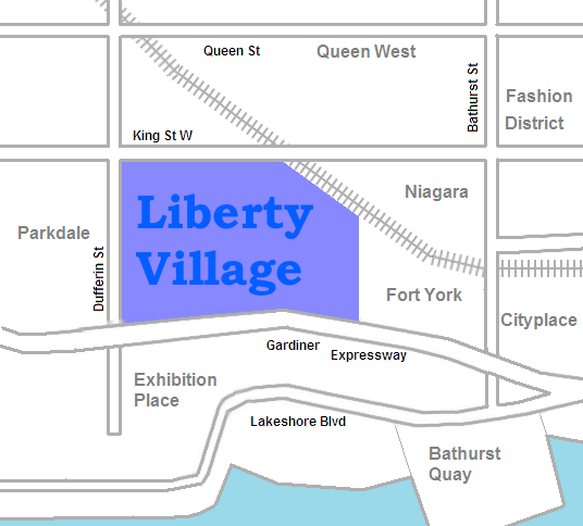 Liberty_Village_map_Toronto_ElCheapoMovers_Moving_Company