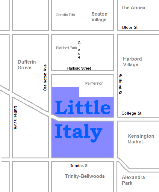 Little_Italy_map_Toronto_ElCheapoMovers_Moving_Company