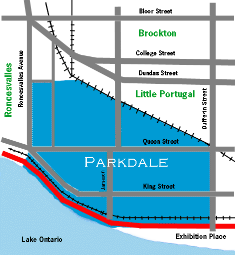 Parkdale_Toronto_map_Toronto_ElCheapoMovers_Moving_Company