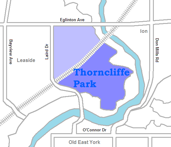 Thorncliffe_Park_map_Toronto_ElCheapoMovers_Moving_Company