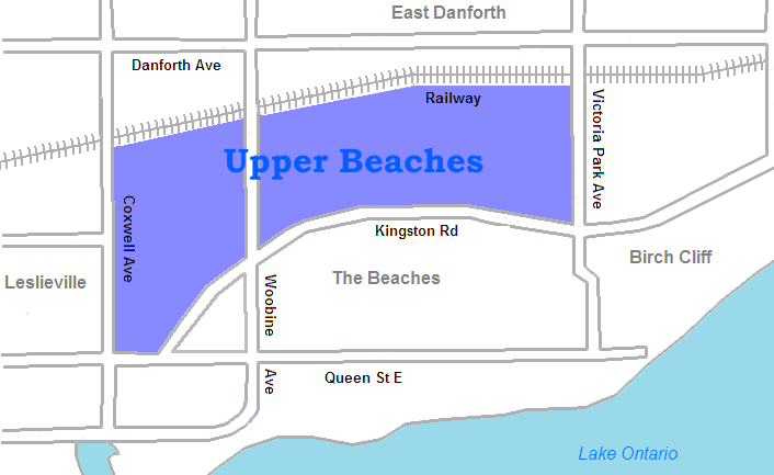 Upper_beaches_map_Toronto_ElCheapoMovers